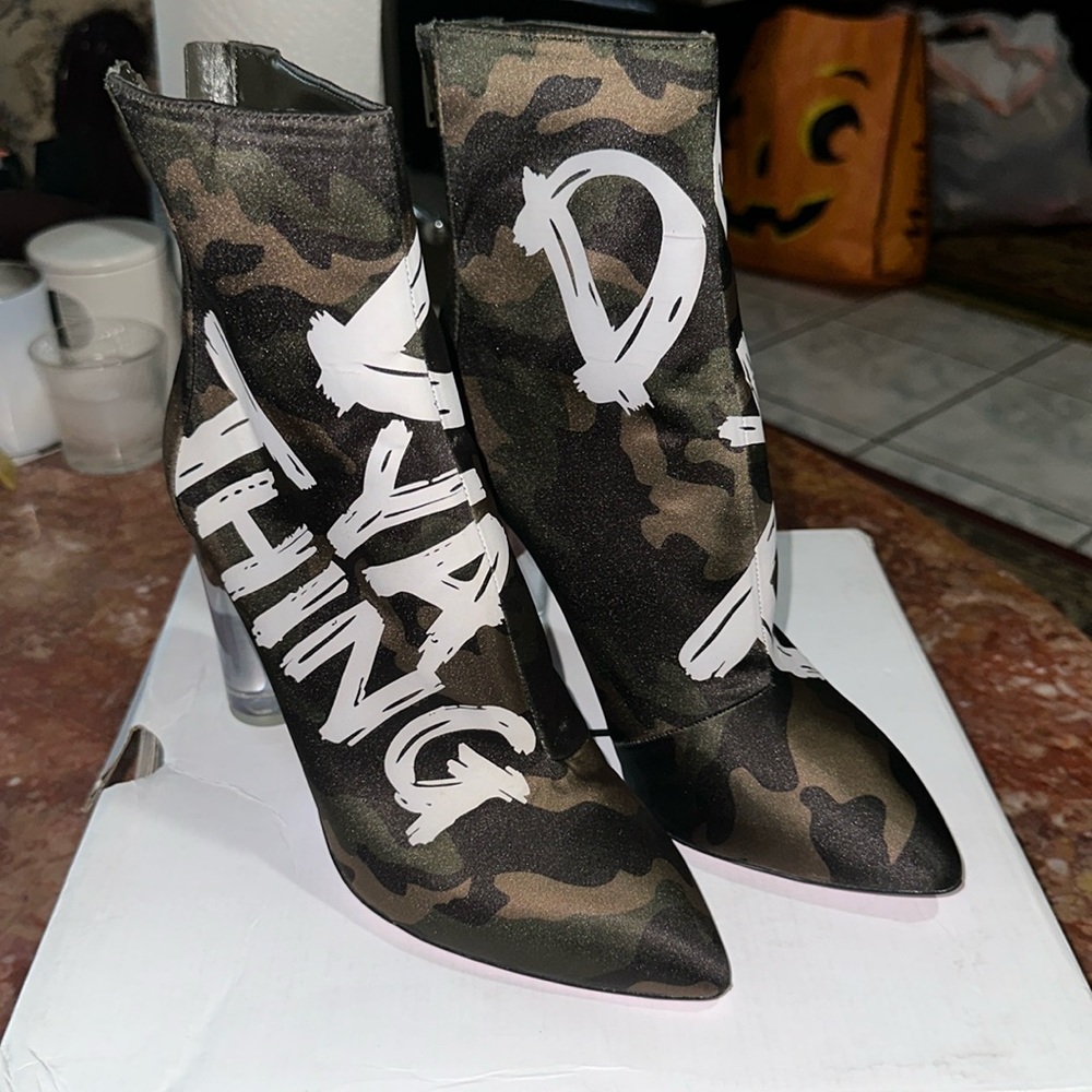 Aldo camo booties